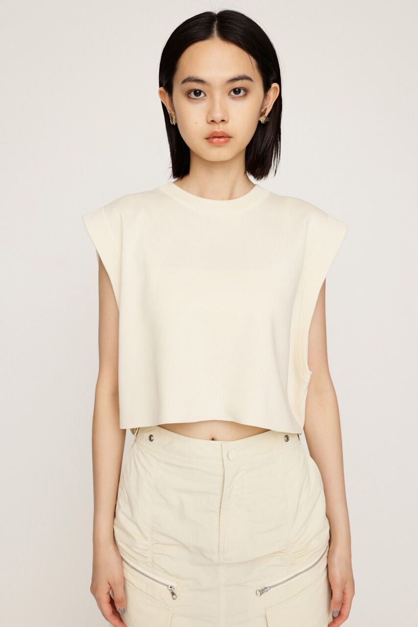 SLY「ROLL UP KNIT トップス」|タンクトップ|
