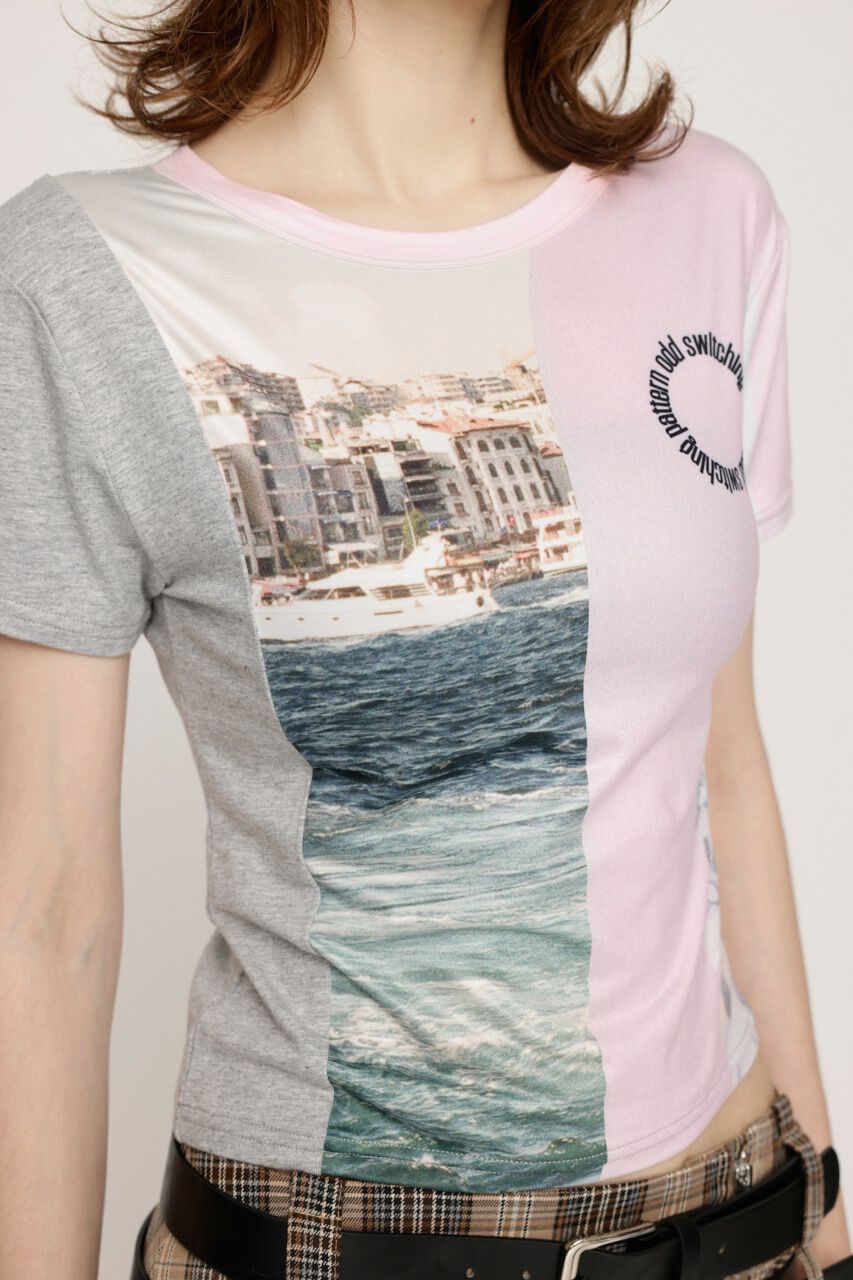 SLY「PRINT SWICHING COMPACT Tシャツ」|Tシャツ・カットソー|