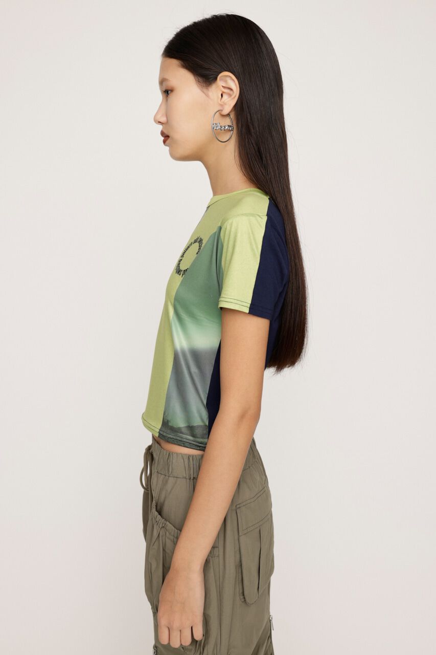 SLY「PRINT SWICHING COMPACT Tシャツ」|Tシャツ・カットソー|