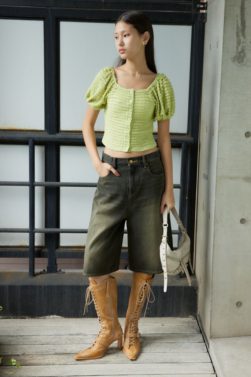 SLY「FRILL PUFF CUT トップス」|Tシャツ・カットソー|