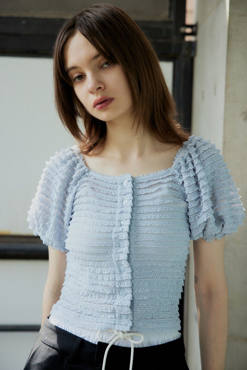 SLY「FRILL PUFF CUT トップス」|Tシャツ・カットソー|