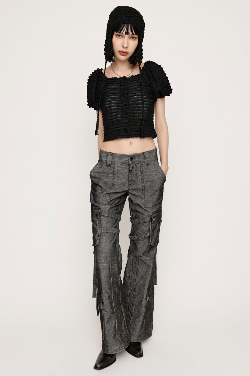 SLY「WASHED CORDUROY FLARE パンツ」|その他|BLK
