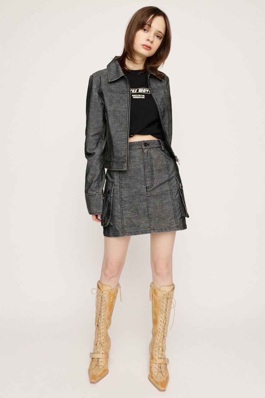 SLY「WASHED CORDUROY ショートスカート」|スカート|BLK