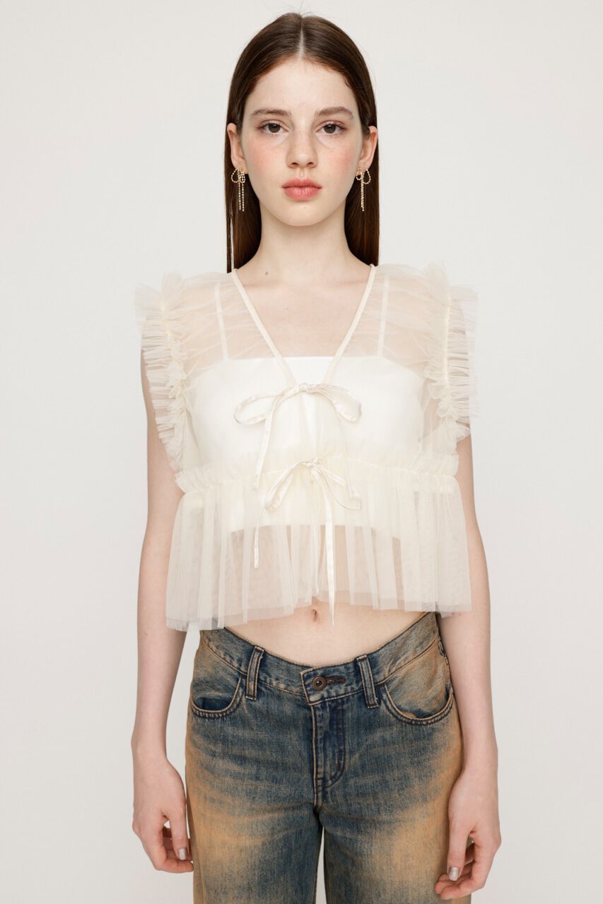 SLY「2WAY FRILL TULLE ベスト」|その他|
