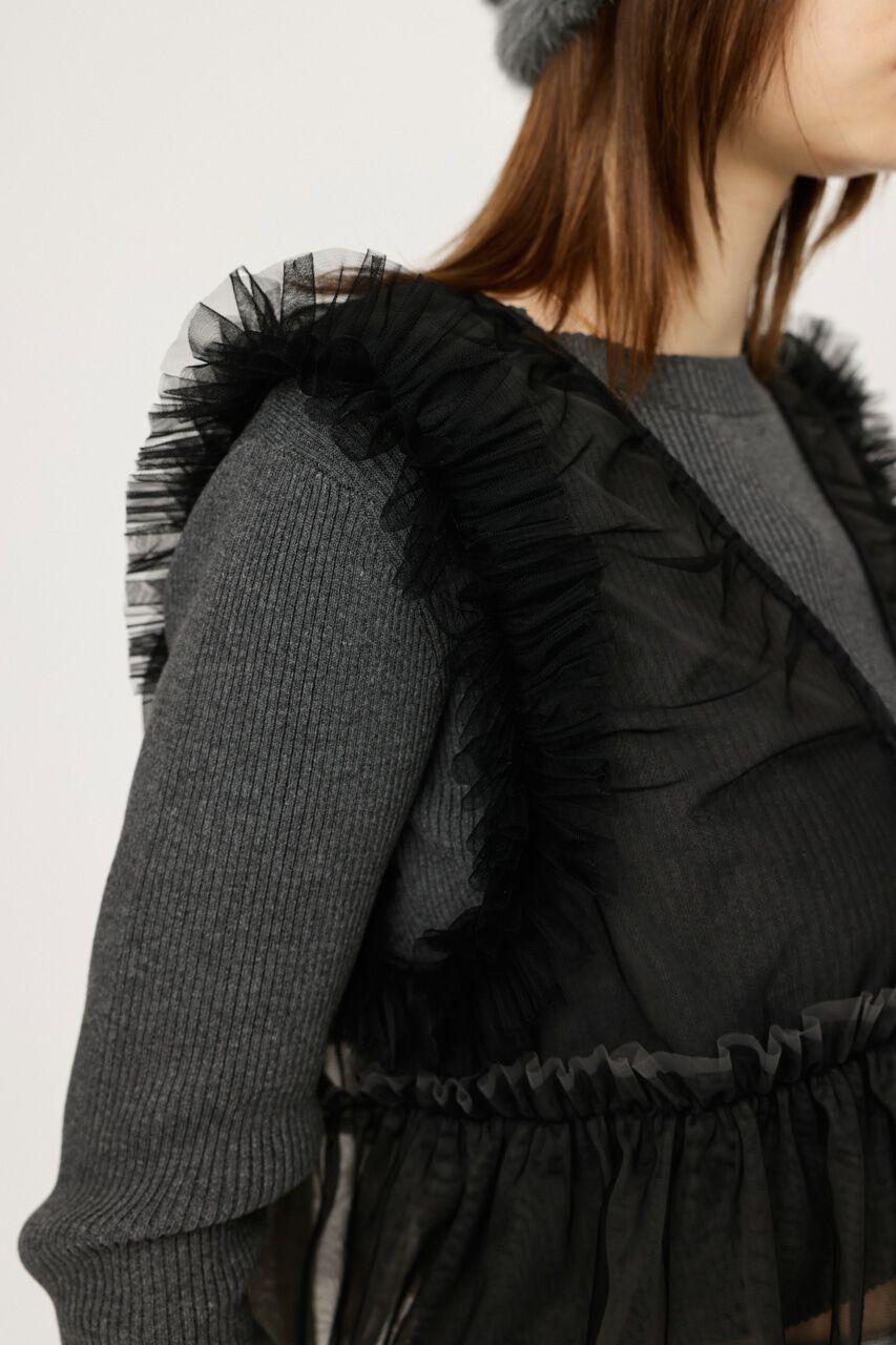 SLY「2WAY FRILL TULLE ベスト」|その他|