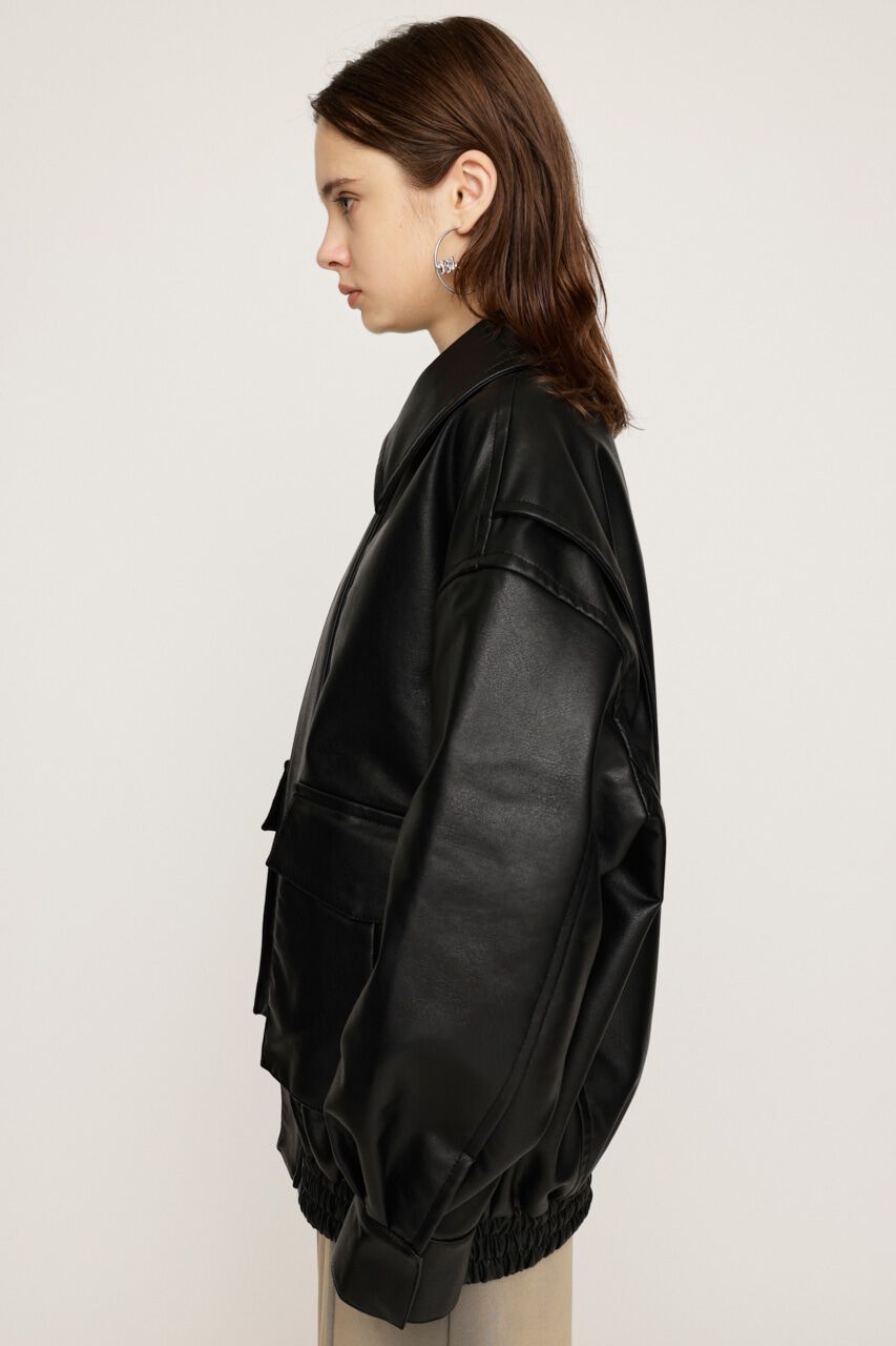 SLY「F／LEATHER FLIGHT ジャケット」|ブルゾン・スタジャン|