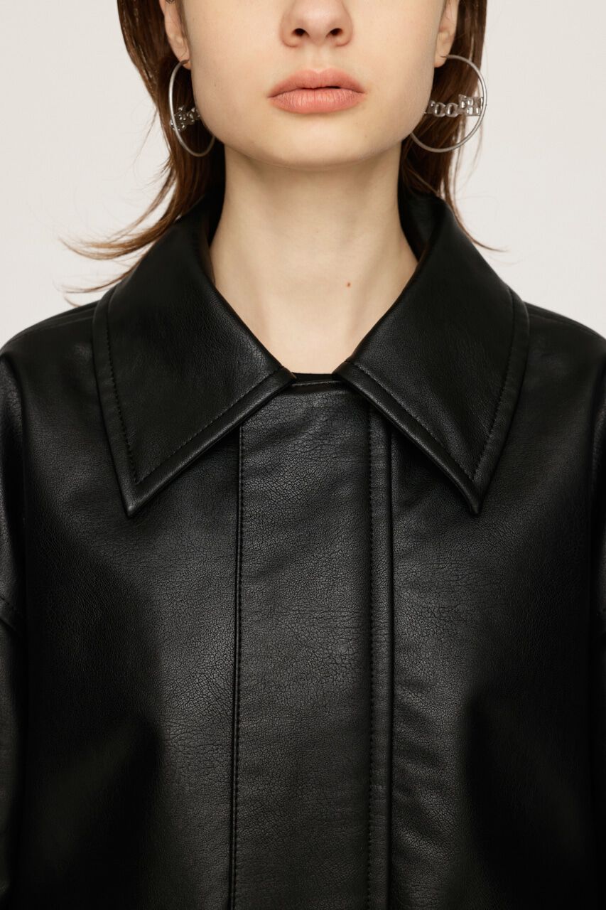 SLY「F／LEATHER FLIGHT ジャケット」|ブルゾン・スタジャン|