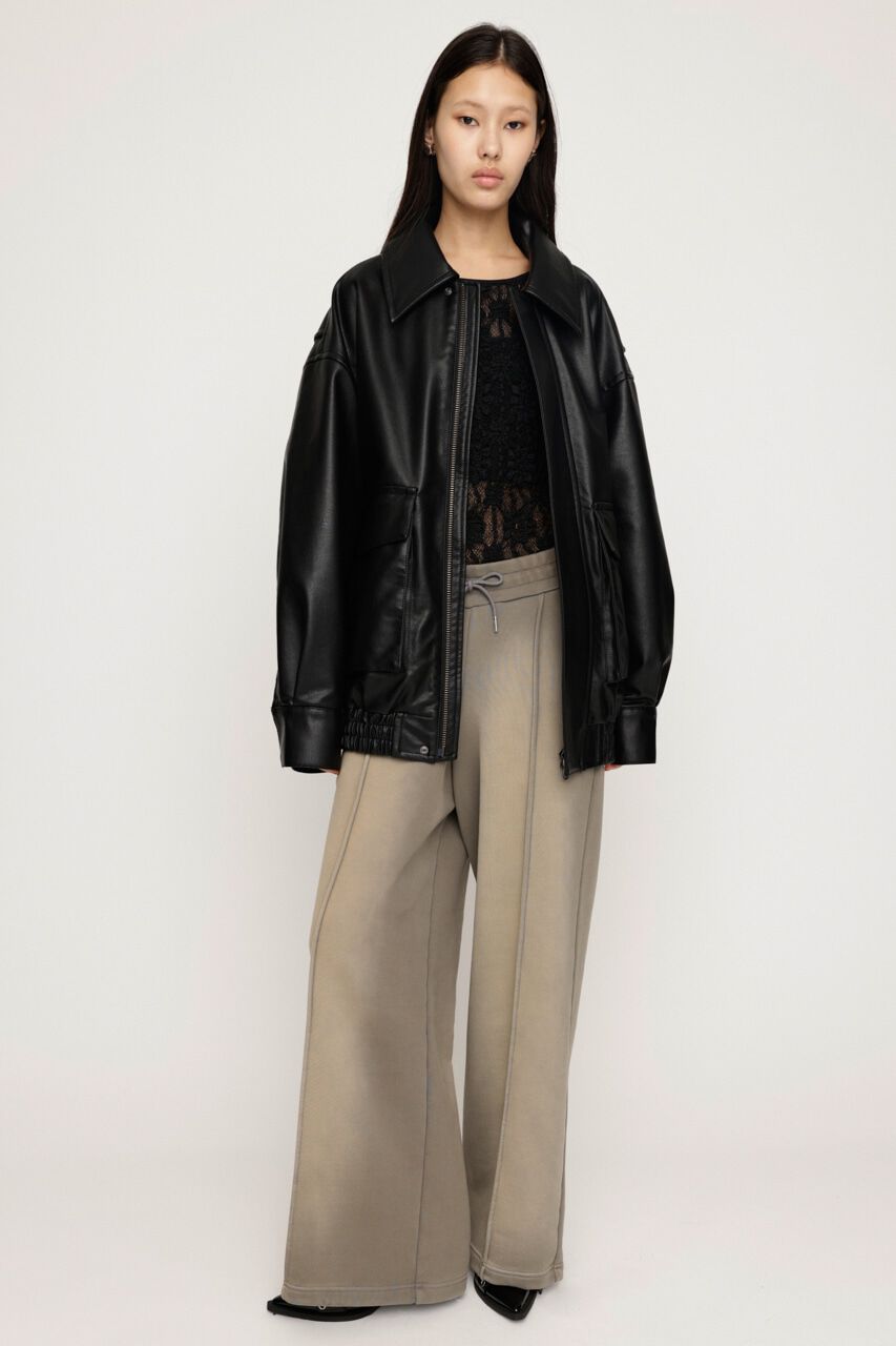 SLY「F／LEATHER FLIGHT ジャケット」|ブルゾン・スタジャン|