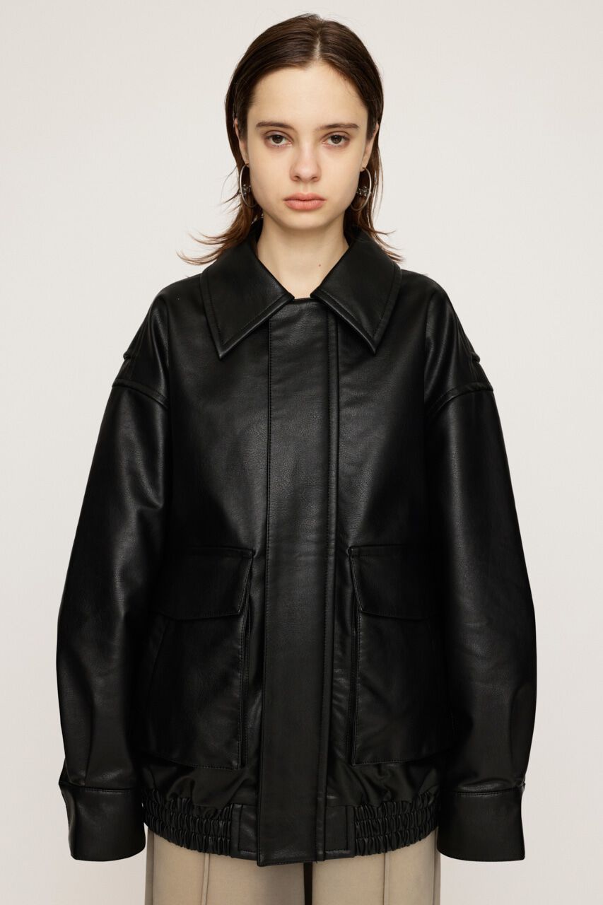 SLY「F／LEATHER FLIGHT ジャケット」|ブルゾン・スタジャン|