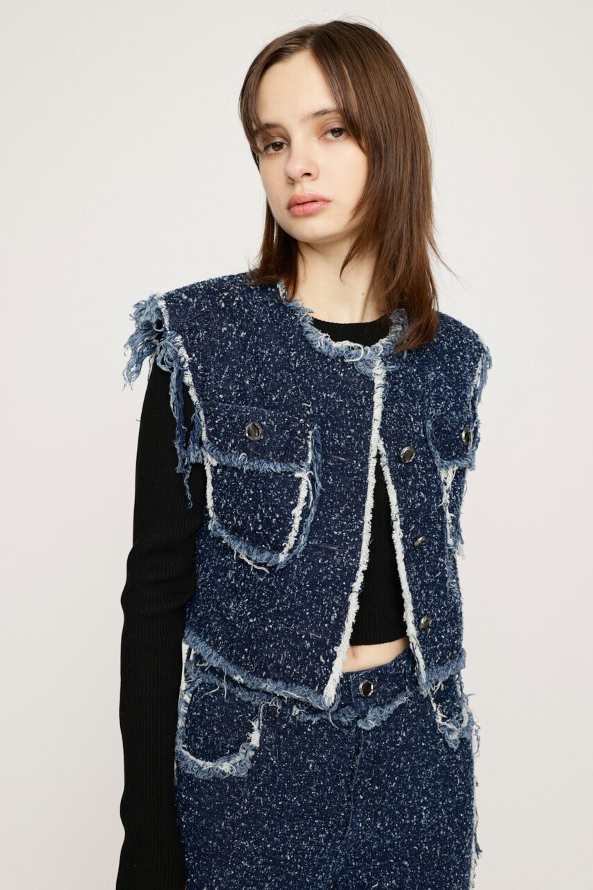 SLY「GRAIN TWEED VEST-BE」|その他|