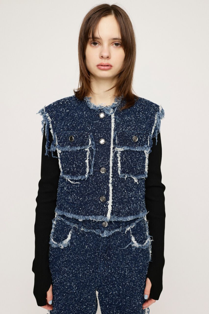 SLY「GRAIN TWEED VEST-BE」|その他|