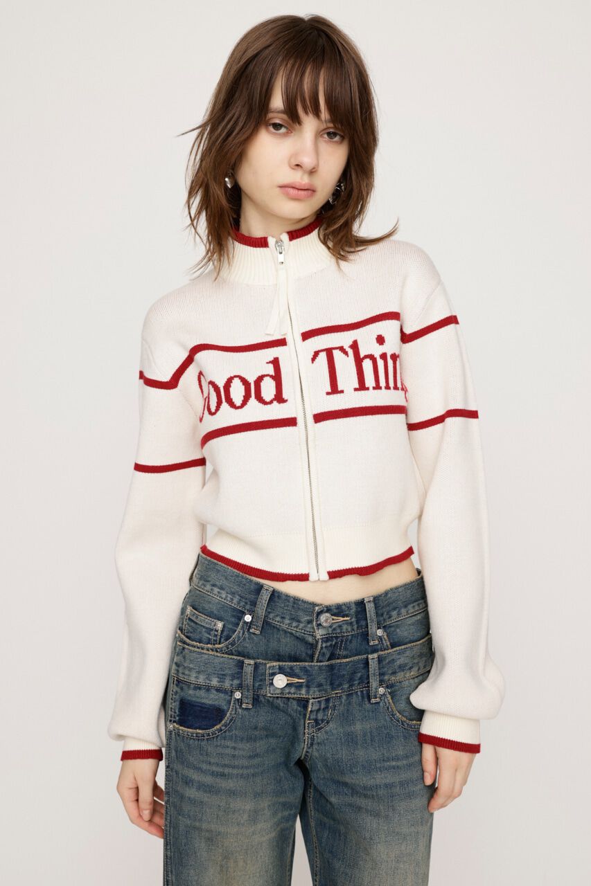 SLY「LINE LOGO ZIP カーディガン」|カーディガン|IVOY3