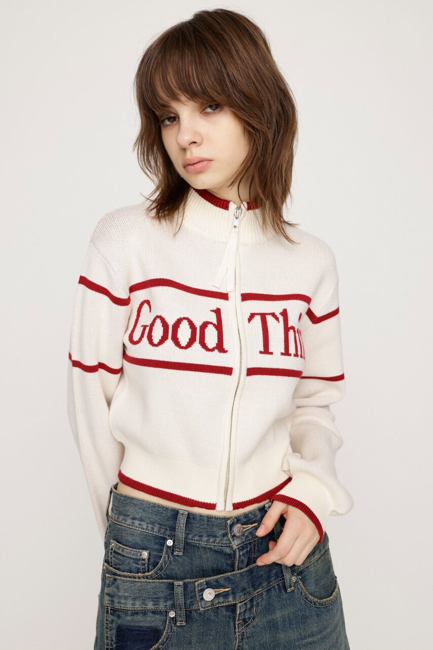 SLY「LINE LOGO ZIP カーディガン」|カーディガン|