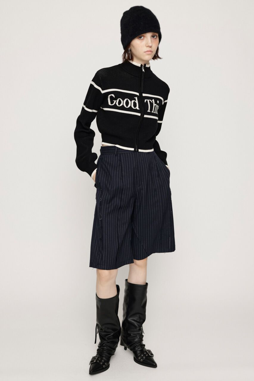 SLY「LINE LOGO ZIP カーディガン」|カーディガン|