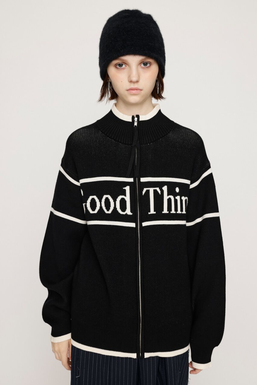 SLY「LINE LOGO ZIP カーディガン」|カーディガン|