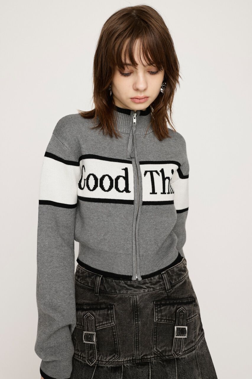 SLY「LINE LOGO ZIP カーディガン」|カーディガン|T.GRY