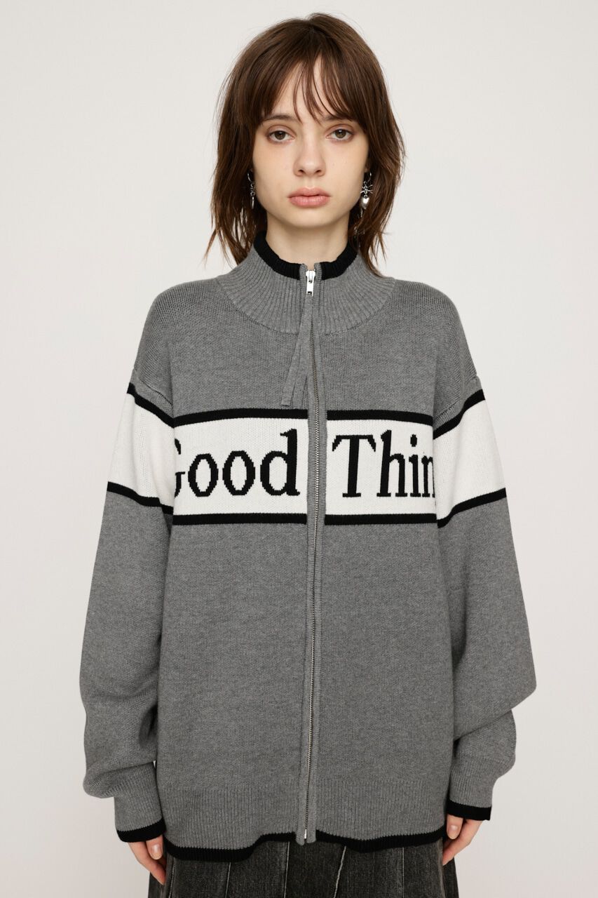 SLY「LINE LOGO ZIP カーディガン」|カーディガン|