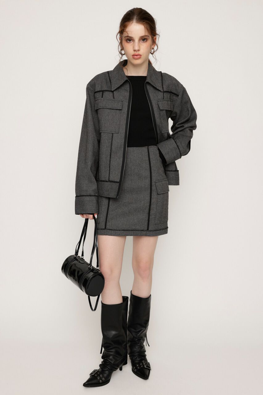 SLY「KERSEY INSIDE OUT ショートスカート」|スカート|