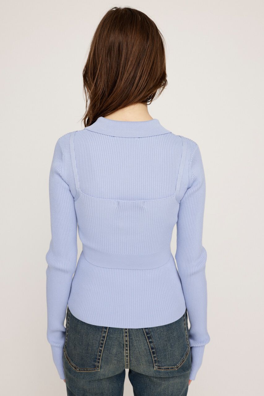 SLY「FRONT ZIP HG 2P トップス」|ニット・セーター|