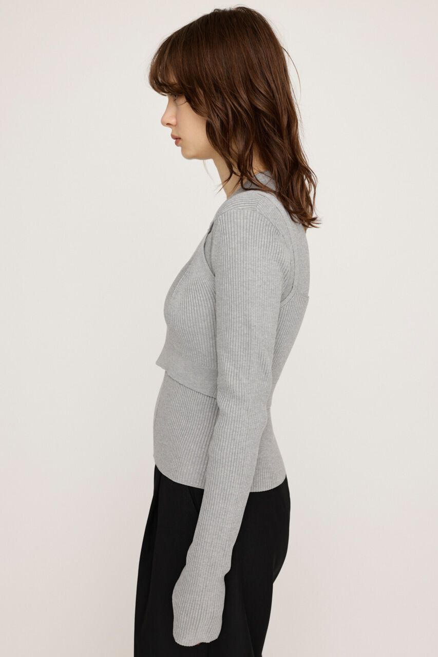 SLY「FRONT ZIP HG 2P トップス」|ニット・セーター|