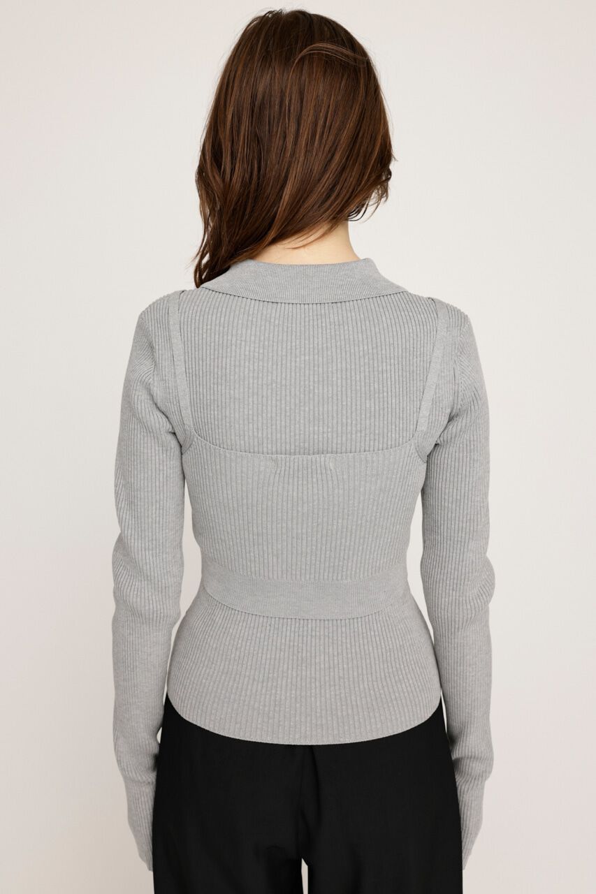 SLY「FRONT ZIP HG 2P トップス」|ニット・セーター|