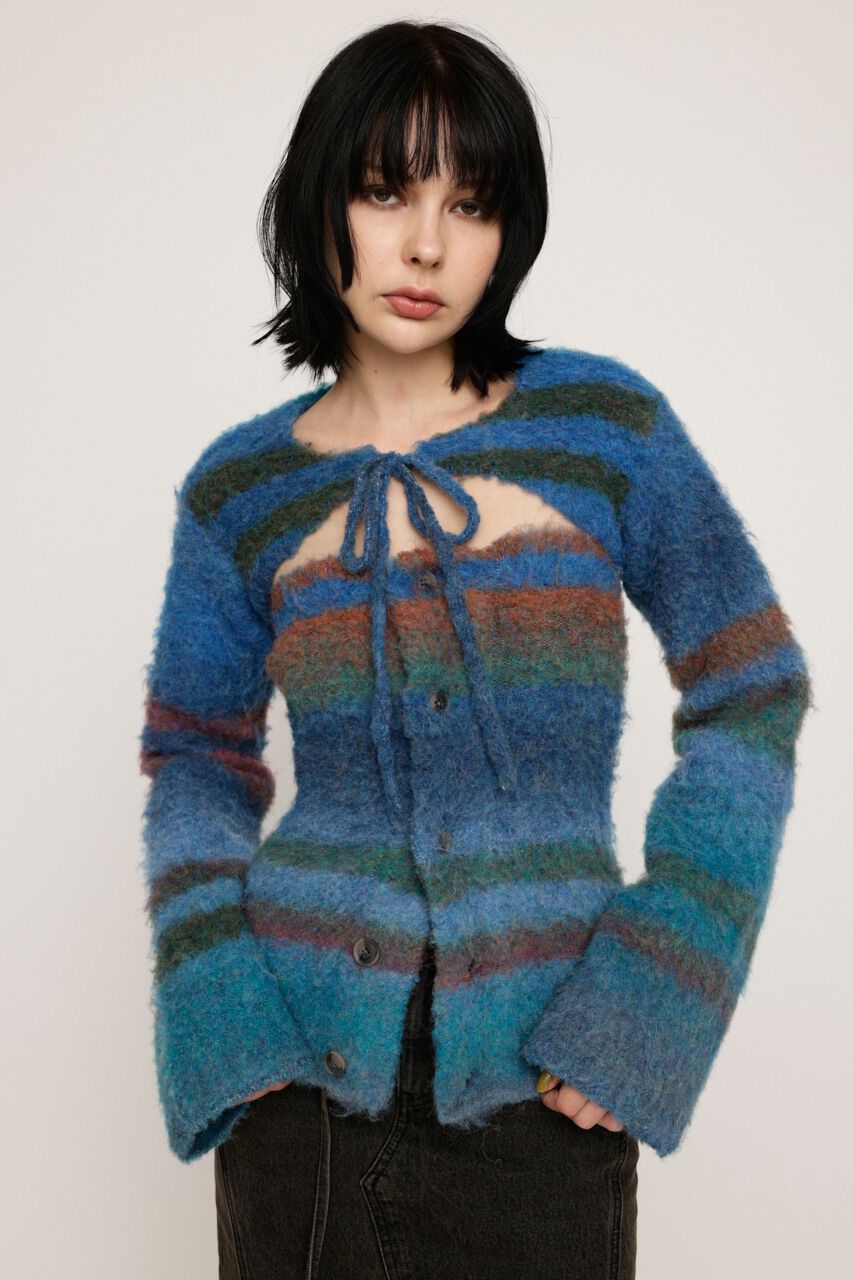 SLY「GRADATION BOUCLE 2P トップス」|ニット・セーター|M/BLU7