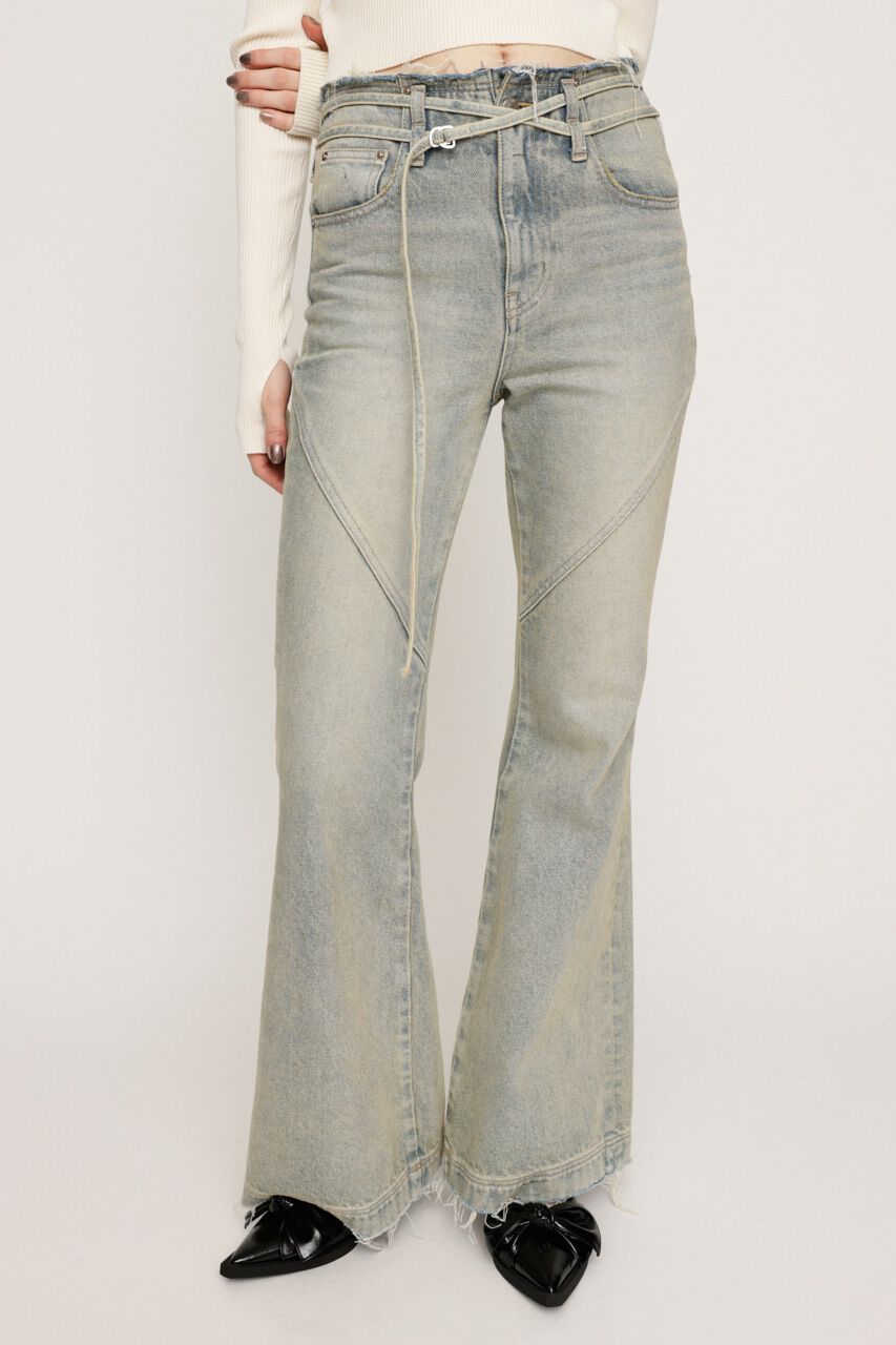 SLY「FRINGE JW FLARE PT-C」|デニム|L/BLU1