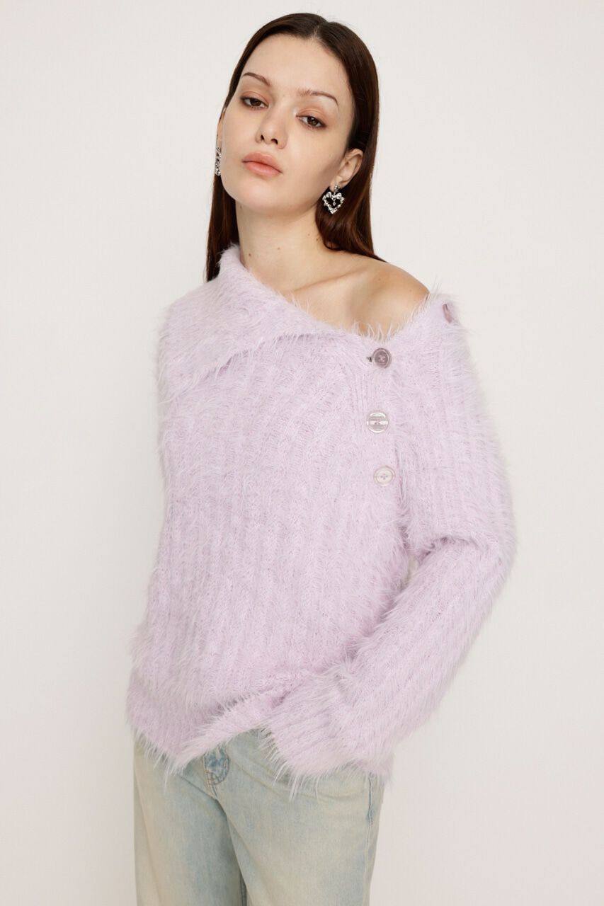 SLY「SIDE BUTTON SHAGGY チュニック」|ニット・セーター|