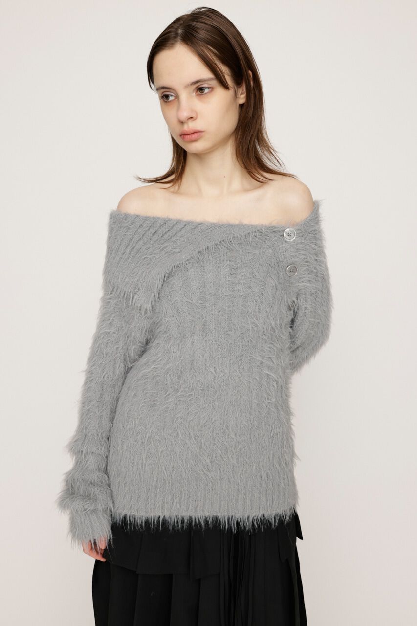 SLY「SIDE BUTTON SHAGGY チュニック」|ニット・セーター|