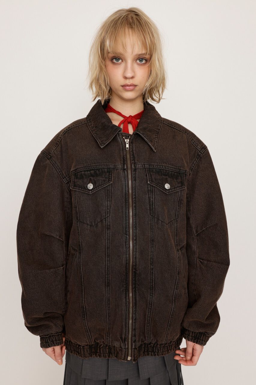 SLY「FRONT ZIP DENIM ブルゾン」|デニムジャケット|