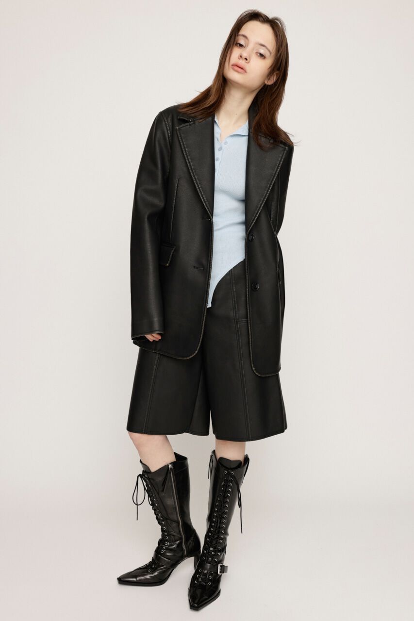 SLY「VINTAGE F／LEATHER TAILORED ジャケット」|その他|