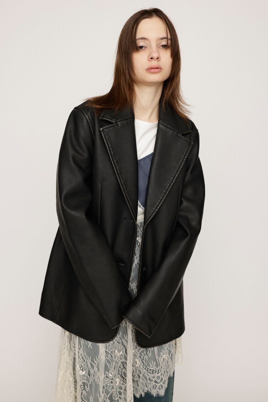 SLY「VINTAGE F／LEATHER TAILORED ジャケット」|その他|