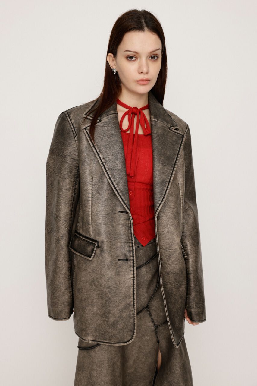 SLY「VINTAGE F／LEATHER TAILORED ジャケット」|その他|