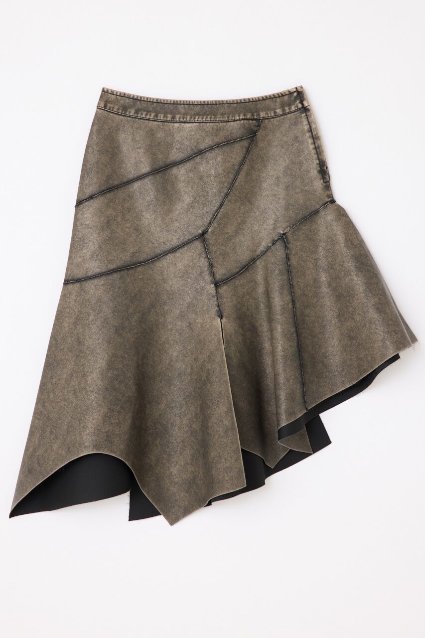 SLY「RANDOM HEM F／LEATHER ミディアムスカート」|スカート|