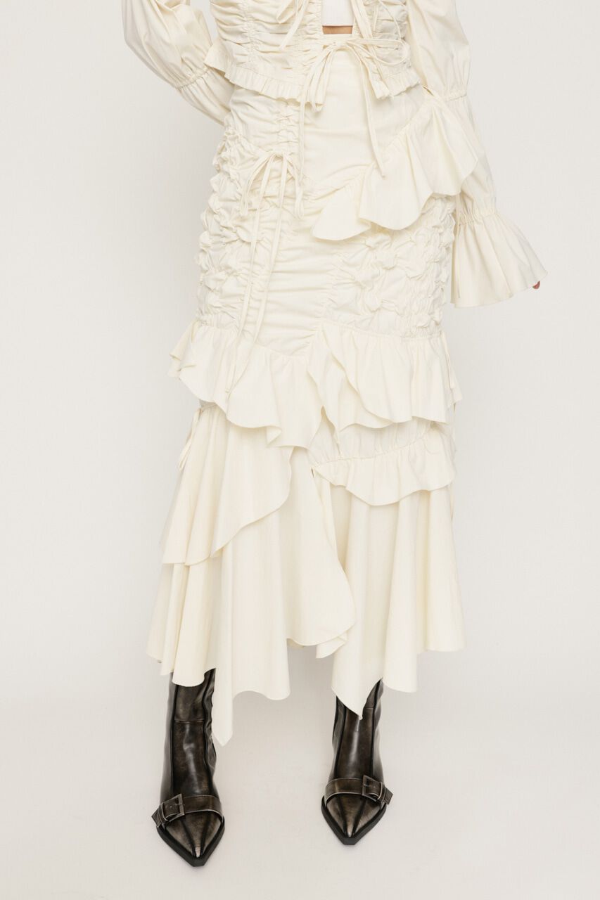 SLY「SMOCKING RIBBON DESIGN スカート」|スカート|