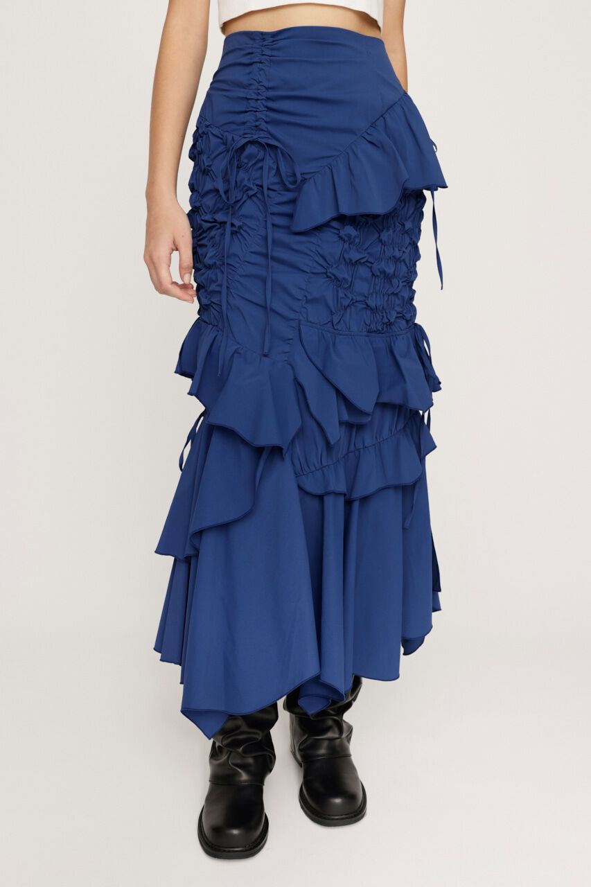 SLY「SMOCKING RIBBON DESIGN スカート」|スカート|BLU
