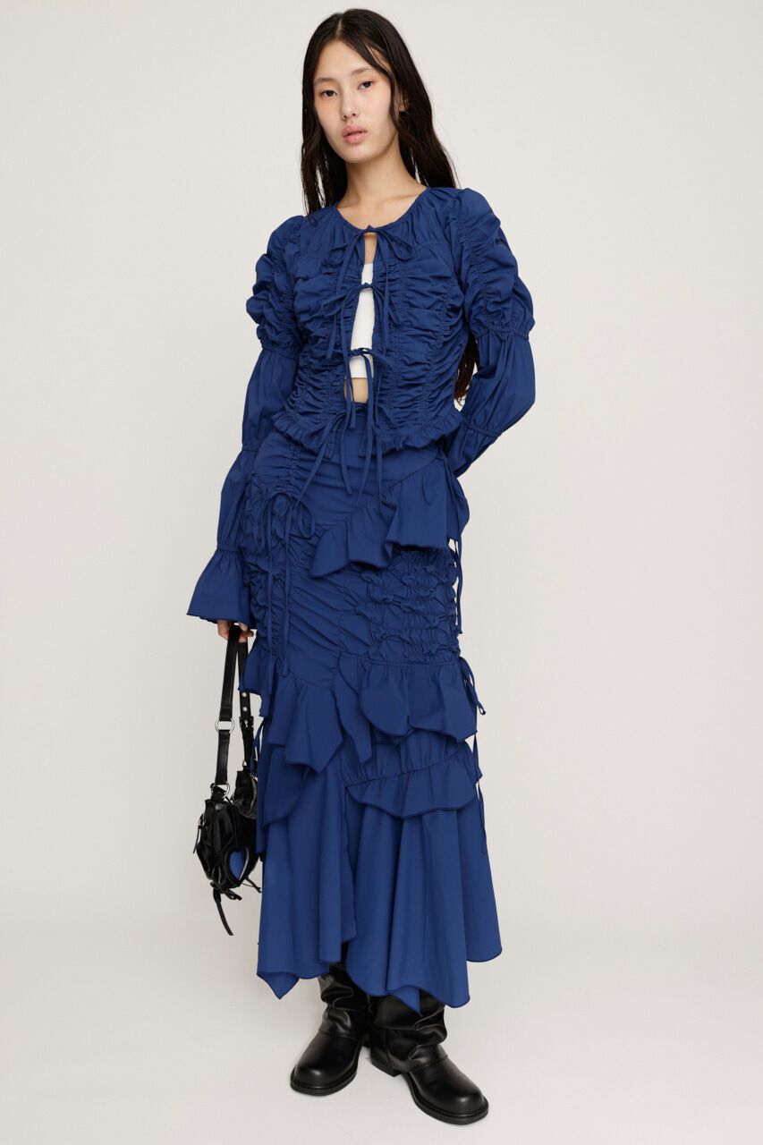 SLY「SMOCKING RIBBON DESIGN スカート」|スカート|