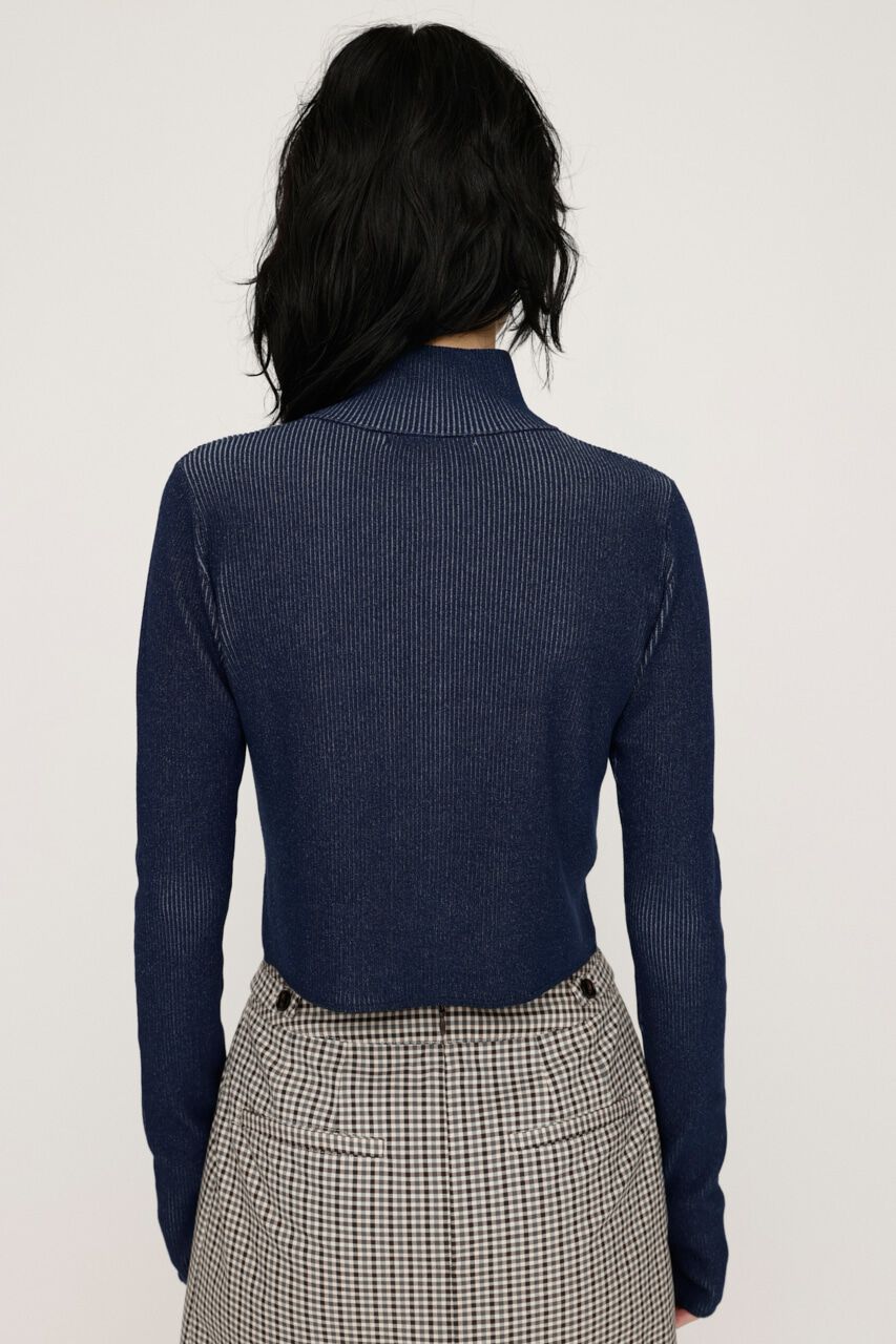 SLY「FRONT ZIP H／N RIB トップス」|ニット・セーター|