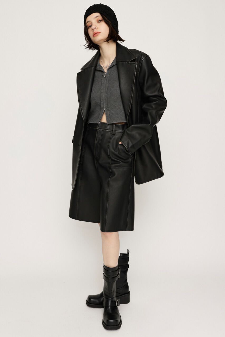 SLY「FRONT ZIP H／N RIB トップス」|ニット・セーター|