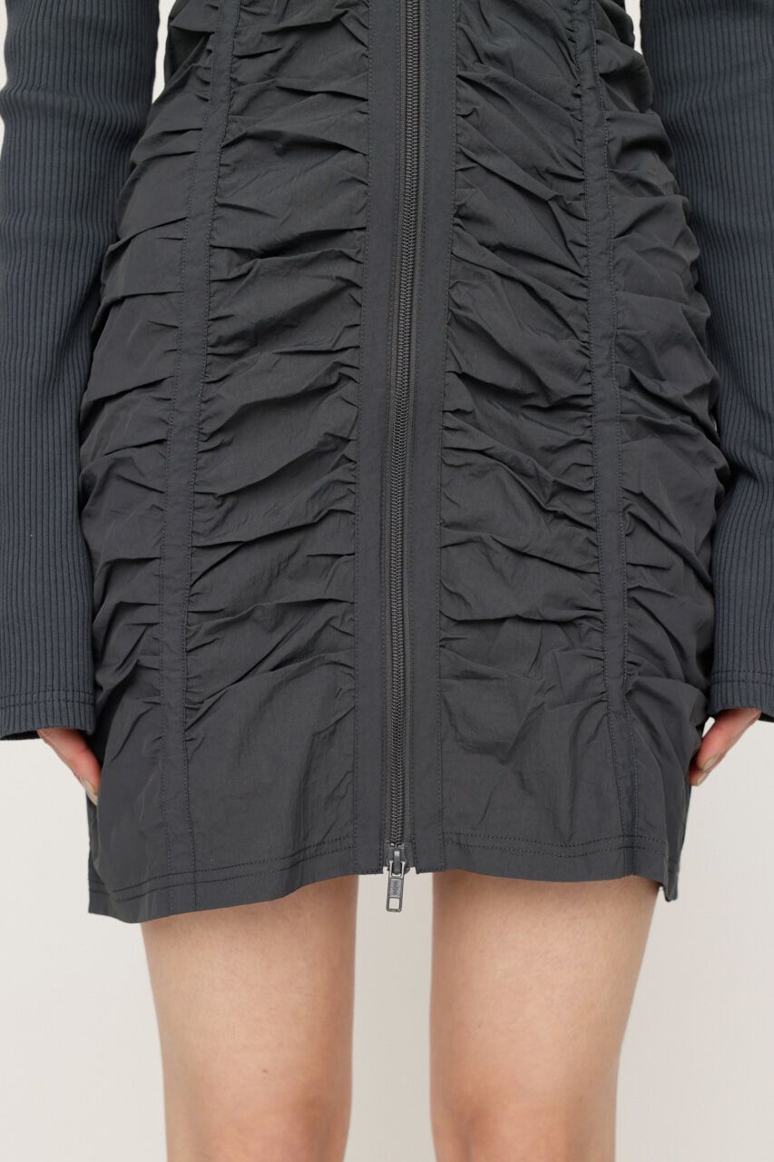 SLY「FRONT ZIP GATHER CUT ワンピース」|ワンピース|