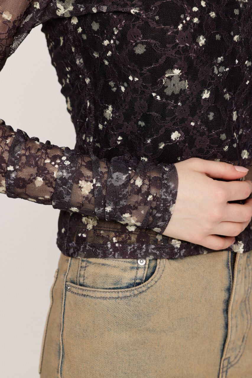 SLY「FLOWER LACE トップス」|Tシャツ・カットソー|