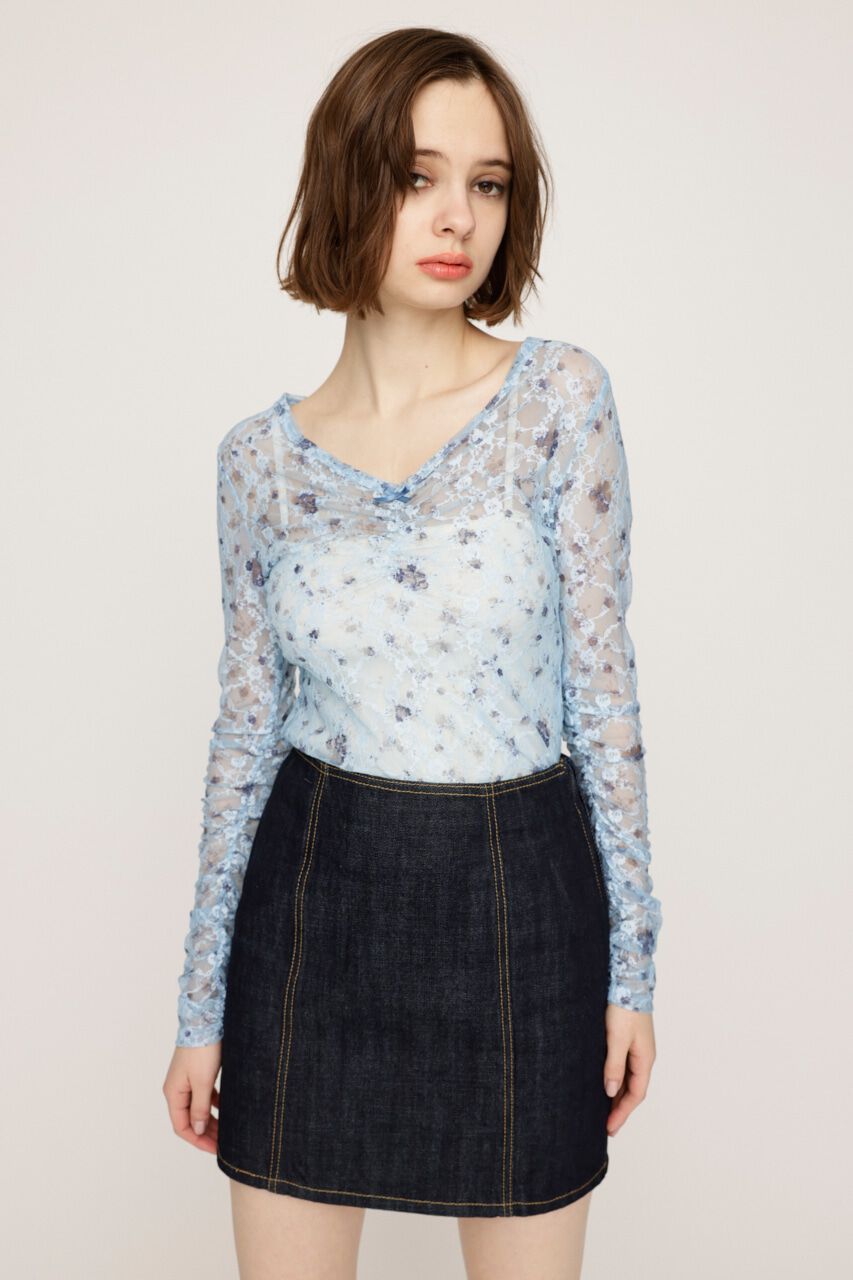 SLY「FLOWER LACE トップス」|Tシャツ・カットソー|