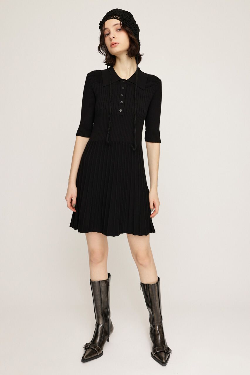 SLY「COLLARED PLEATS HG ショートワンピース」|ワンピース|