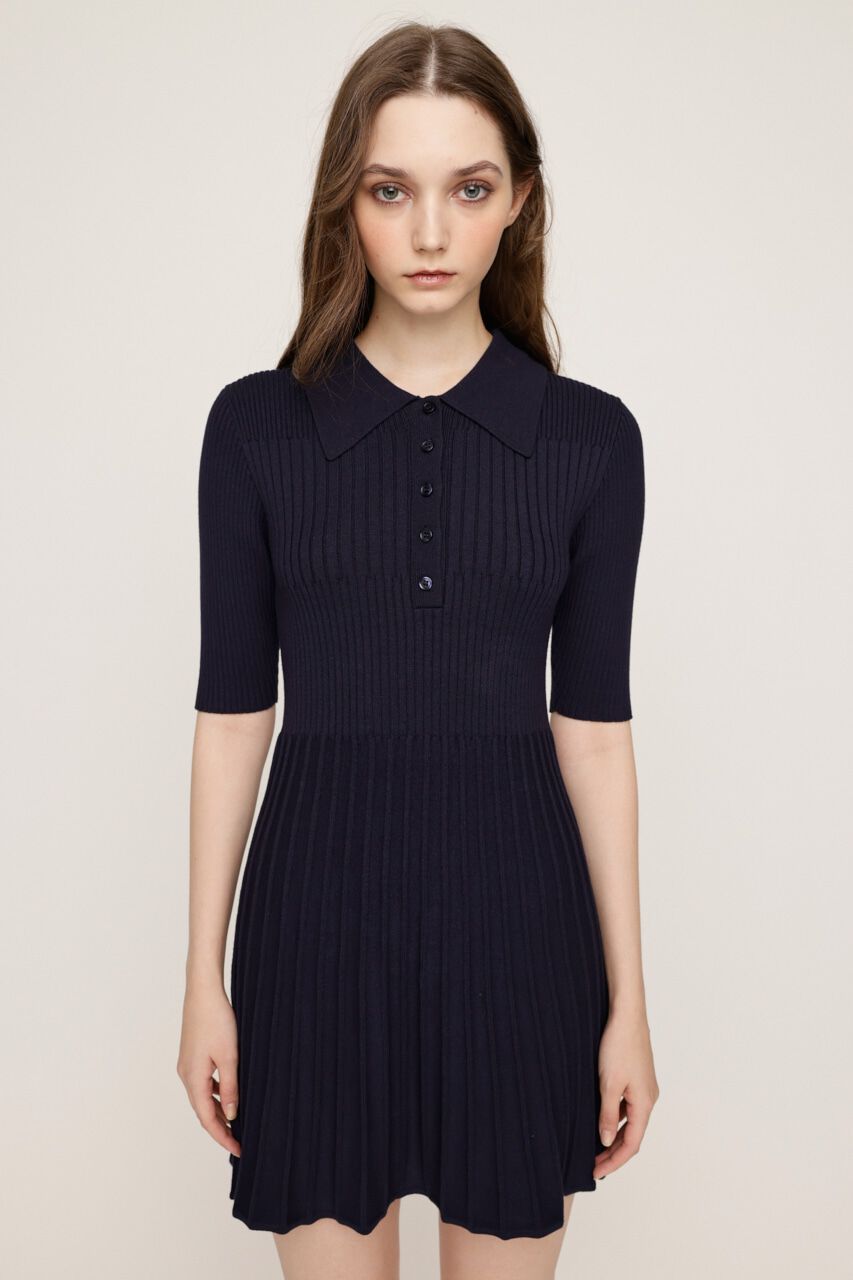 SLY「COLLARED PLEATS HG ショートワンピース」|ワンピース|