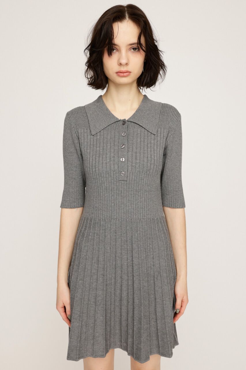 SLY「COLLARED PLEATS HG ショートワンピース」|ワンピース|