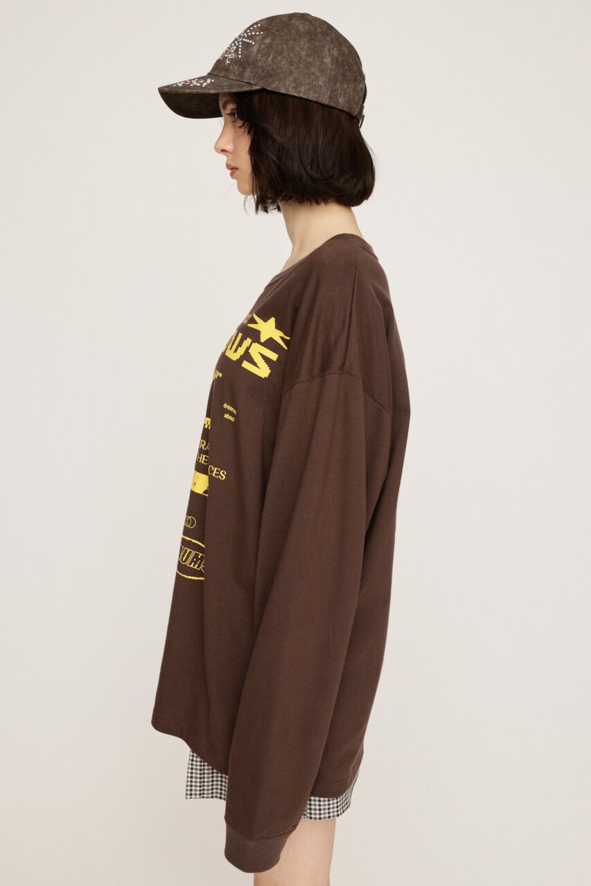 SLY「CREW NECK PRINT トップス」|Tシャツ・カットソー|