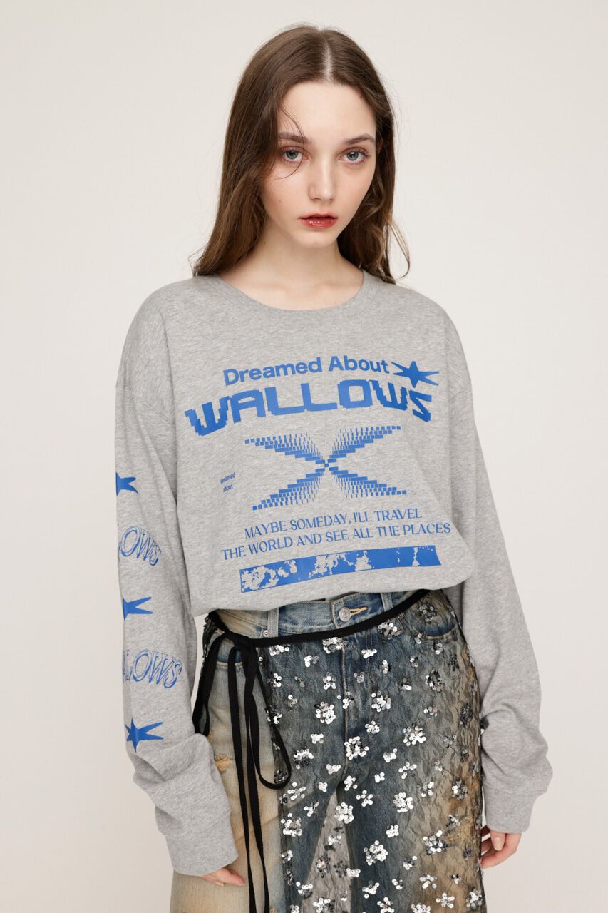 SLY「CREW NECK PRINT トップス」|Tシャツ・カットソー|