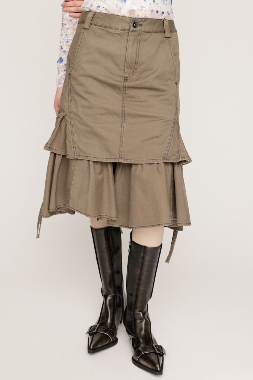 SLY「L／W WASHED MIDDLE MERMAID スカート」|スカート|