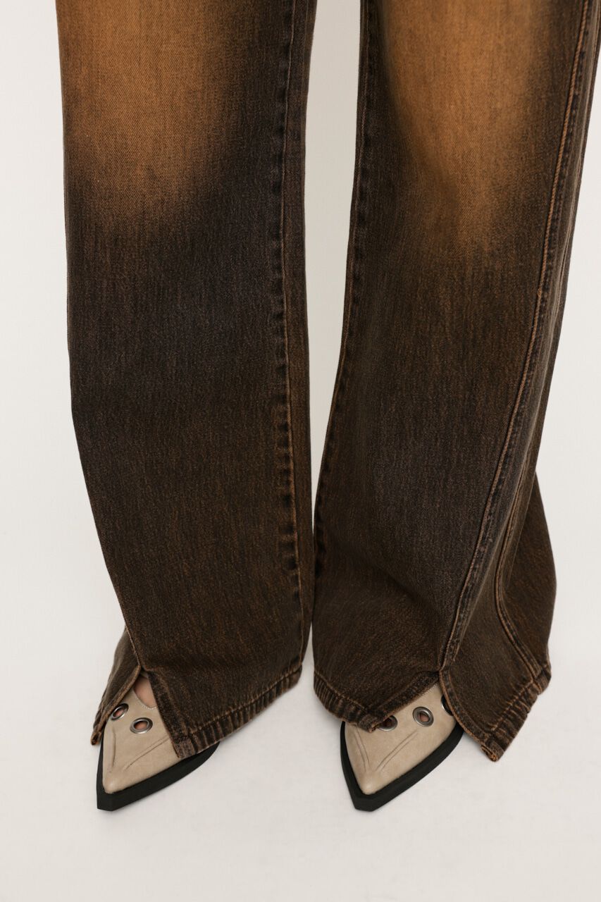 SLY「LAYERED STRAIGHT パンツ」|デニム|