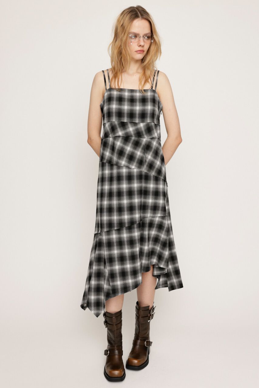 SLY「ASYMMETRY HEM CHECK ワンピース」|ワンピース|